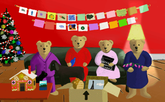 the Bear family living room on December 25